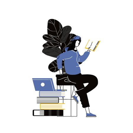 topic of education. training young peopleのイラスト素材