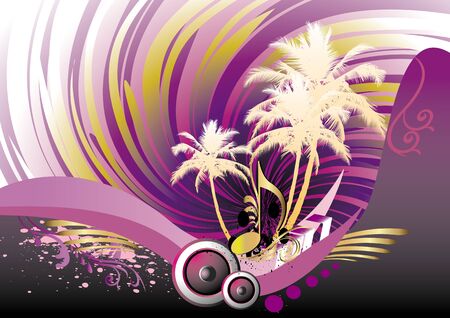 vector music backgroundのイラスト素材