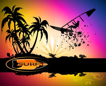 surf backgroundのイラスト素材