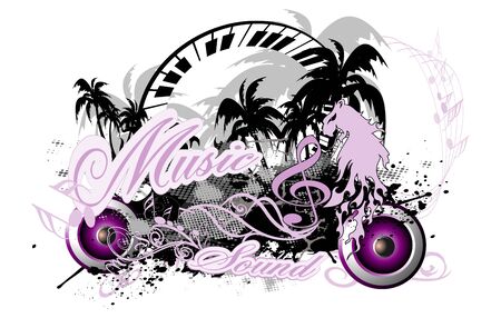 music backgroundのイラスト素材