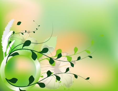 abstract background with flowersのイラスト素材