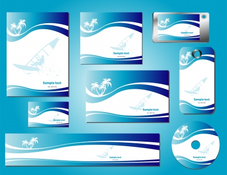 set of identity templateのイラスト素材