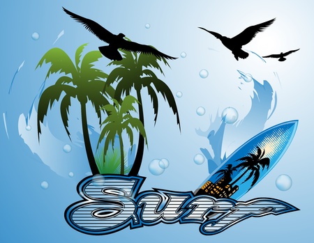 surf backgroundのイラスト素材