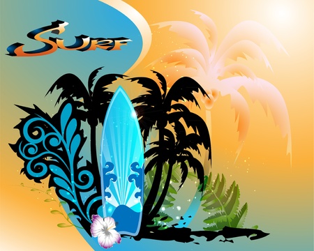 surf backgroundのイラスト素材