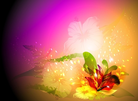 abstract background with flowersのイラスト素材