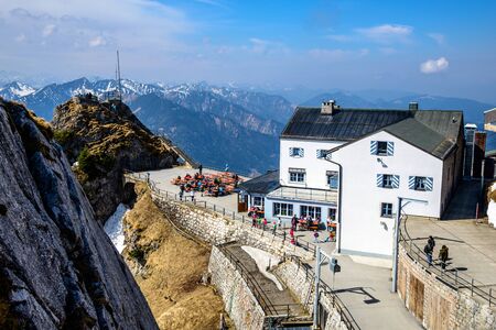 View from Wendelstein mountain by Bayrischzell. Bayern (Bavaria), Germany.の写真素材