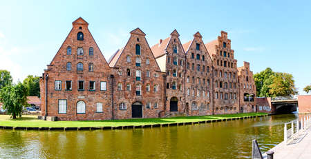 Salt storage house in Lubeck (LÃ¼beck), Schleswig-Holstein, Germanyのeditorial素材
