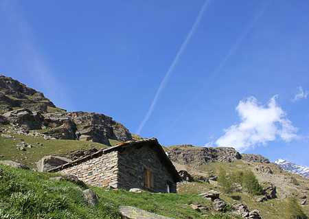 a mountain chaletの写真素材