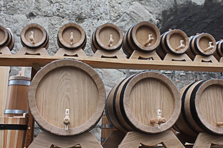 wine barrelsの写真素材