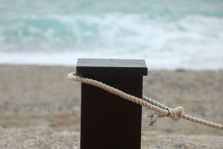 a boat docking poleの写真素材