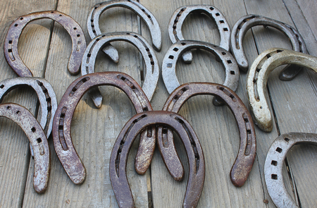 some horseshoes of different typesの写真素材