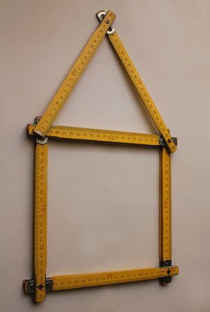 a shape of the house made with a meterの写真素材