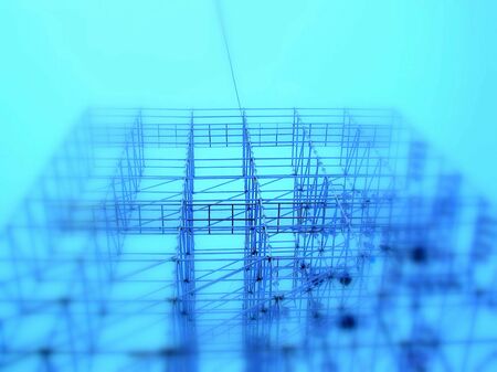 edited part of a colossal outdoor lighting grid that I shotの写真素材