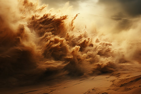 Dramatic stormy sky over the sea. 3d renderの素材