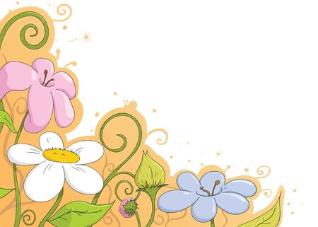cartoon flower backgroundのイラスト素材