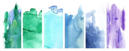 Colorful abstract stripes in watercolorの写真素材