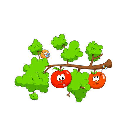Branch with applesのイラスト素材