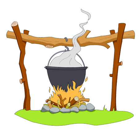 Camping potのイラスト素材