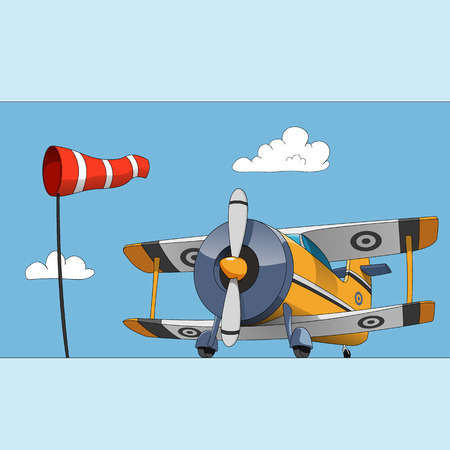 Acrobatic biplaneのイラスト素材