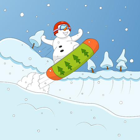 Extreme snowmanのイラスト素材