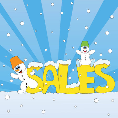 Snowman salesのイラスト素材