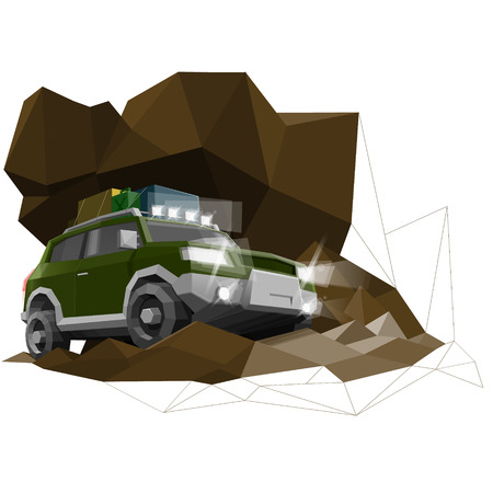 Low poly offroadのイラスト素材
