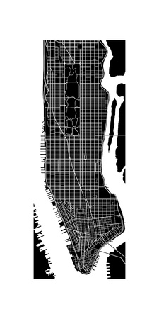 Manhattan mapのイラスト素材