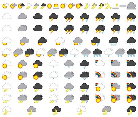 Weather Icon setのイラスト素材