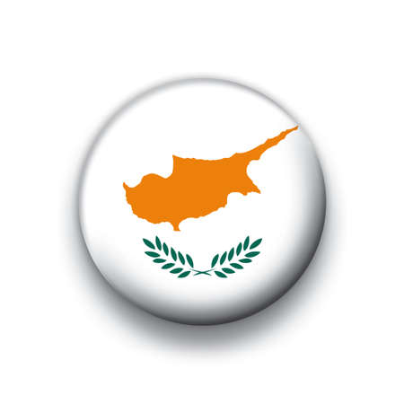 Flag button series Cyprusのイラスト素材