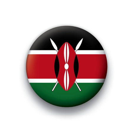 Flag button series Kenyaのイラスト素材
