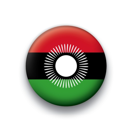 flag button series of all sovereign countries - Malawi のイラスト素材