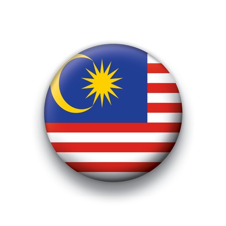 flag button series of all sovereign countries - Malaysia のイラスト素材
