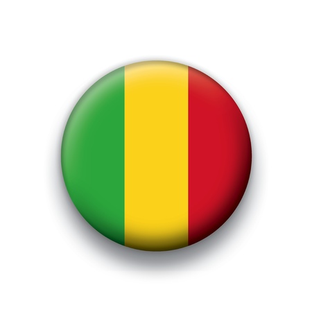  flag button series of all sovereign countries - Mali のイラスト素材
