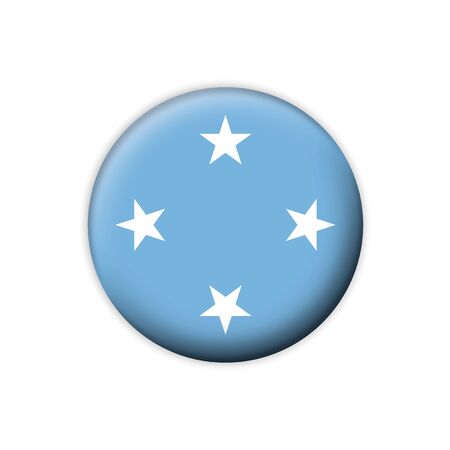 flag button series of all sovereign countries - Micronesia のイラスト素材