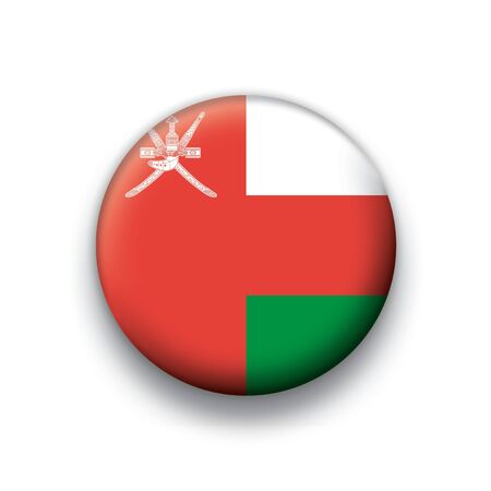 flag button series of all sovereign countries - Oman のイラスト素材