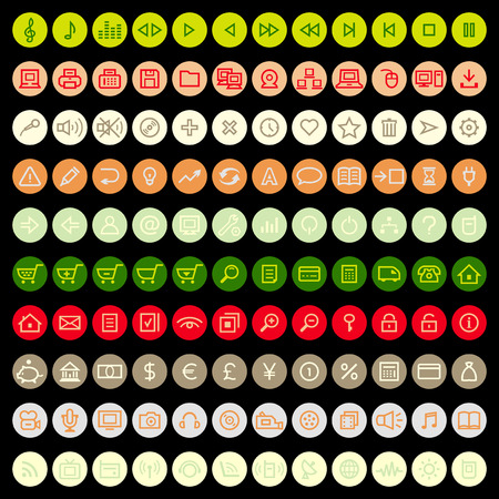 Set of universal icons for web and mobileのイラスト素材