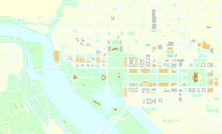 Washington DC mapのイラスト素材