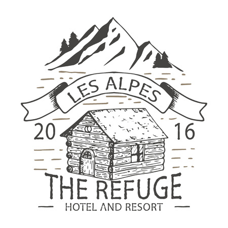 Mountain shelterのイラスト素材