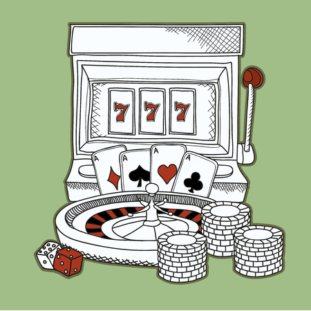 Casino icons setのイラスト素材