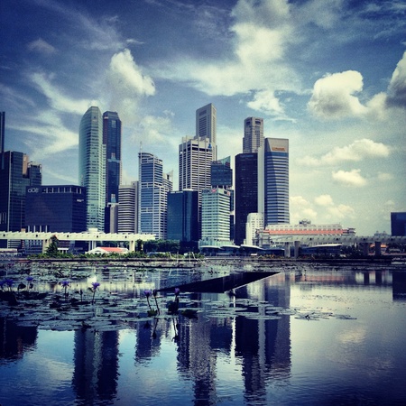 Business centre at Singapore の素材