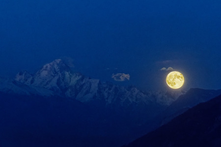 moonrise, full moonの写真素材