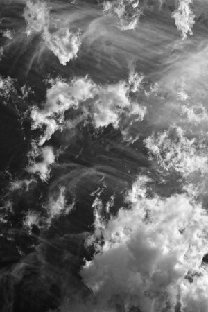 sky and clouds, black and whiteの写真素材