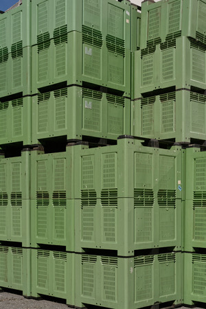 Pallets and boxes for fruits and vegetablesの写真素材
