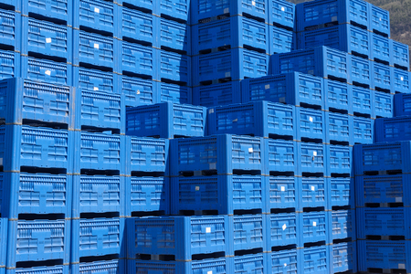 Pallets and boxes for fruits and vegetablesの写真素材