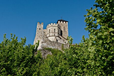 Sion, Valais, Switzerland, 05.01.2019, Castle and Basilica of Val?reのeditorial素材