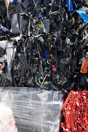 Vaud, Switzerland, 28.06.2019, Stock of plastics for recyclingのeditorial素材