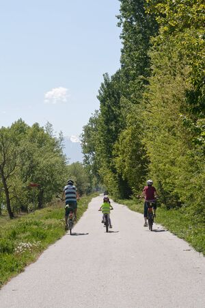 2019.05.01, Valais, Switzerland, Walk along the Rhone by bikeのeditorial素材
