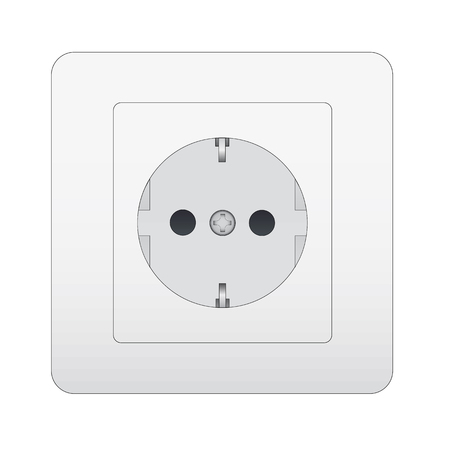 Vector illustration isolated house wall the socket on a white backgroundのイラスト素材