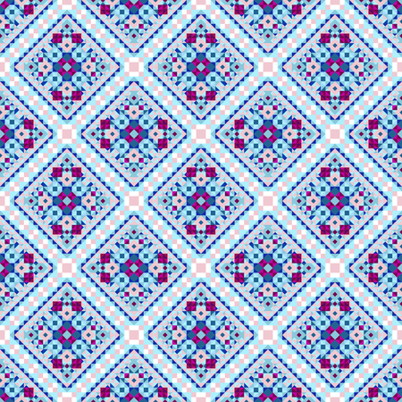 Abstract infinite vector background from a large number of multi-colored trianglesのイラスト素材