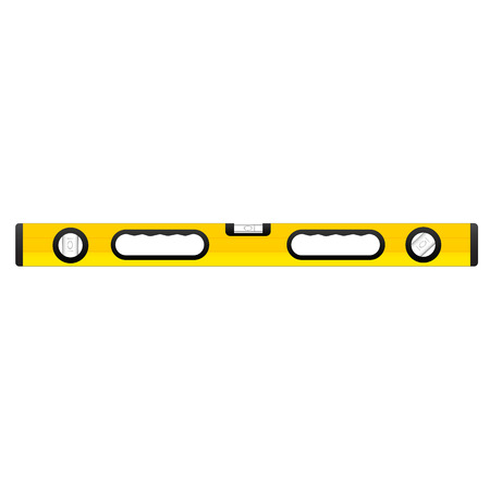 Illustration isolated of a construction level yellow color on a white backgroundのイラスト素材